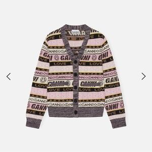 GANNI Graphic Knit Cardigan